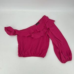 Fabrik top size small off shoulder pink NWT